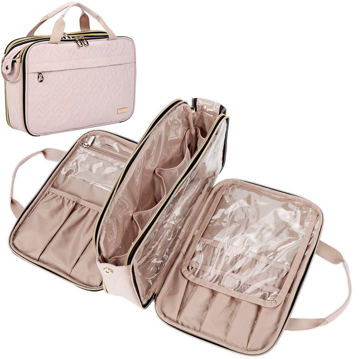 Women's All Seasons Polyester Solid Color Classic Style Square Zipper Toiletry Cosmetic Bag